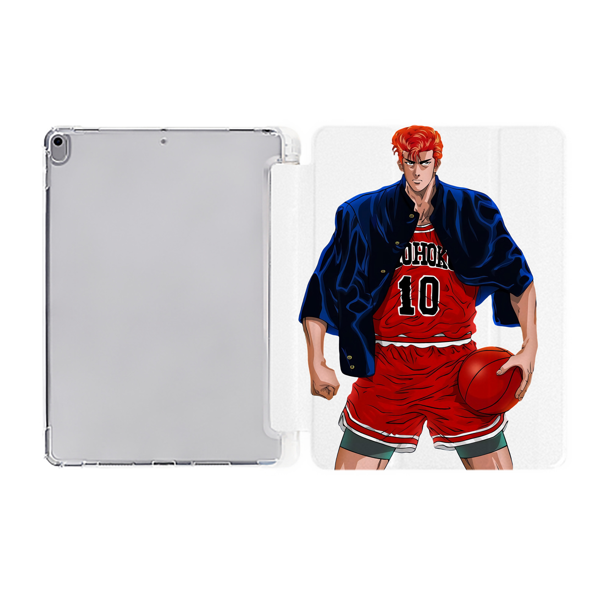 （画像用） SLAM DUNK／スラムダンク IPad ケース ペン収納付き 三つ折りスタンド PUレザー×シリコン 対応機種9.5/10.5/10.9インチ